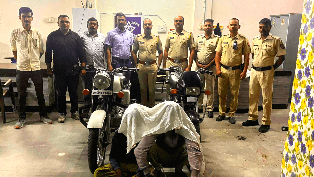 कामठी में दो बाइक चोर गिरफ्तार, एक लाख रुपये की मोटरसाइकिल जब्त